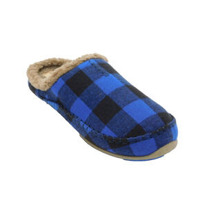 M71 Deer Stags Men' Blue Plaid Shock Absorption Slipper 13 M